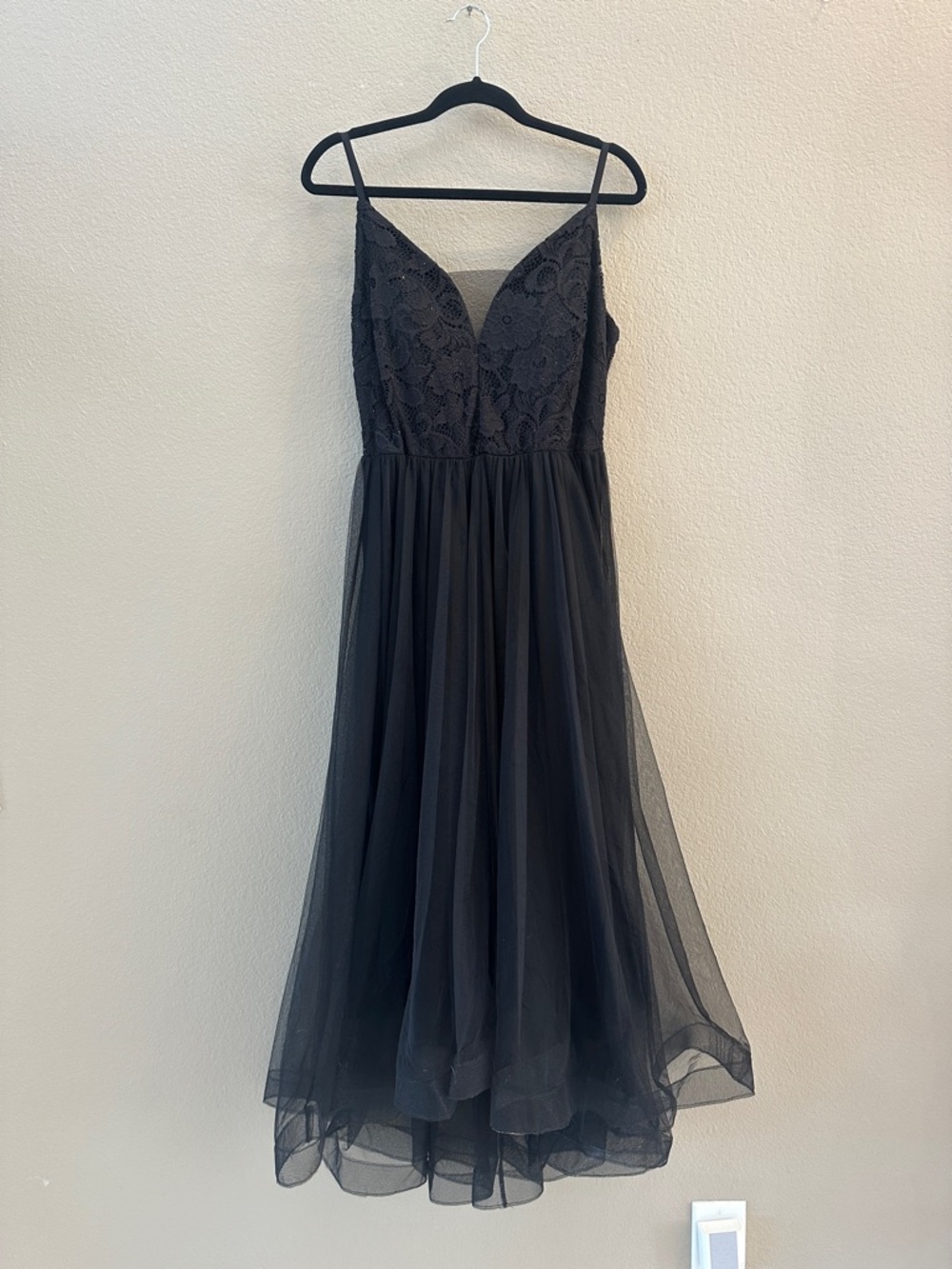 Candalite black gown goth sparkle princess size Medium